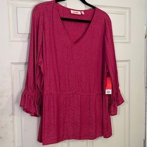 Pink Leopard Dress Top